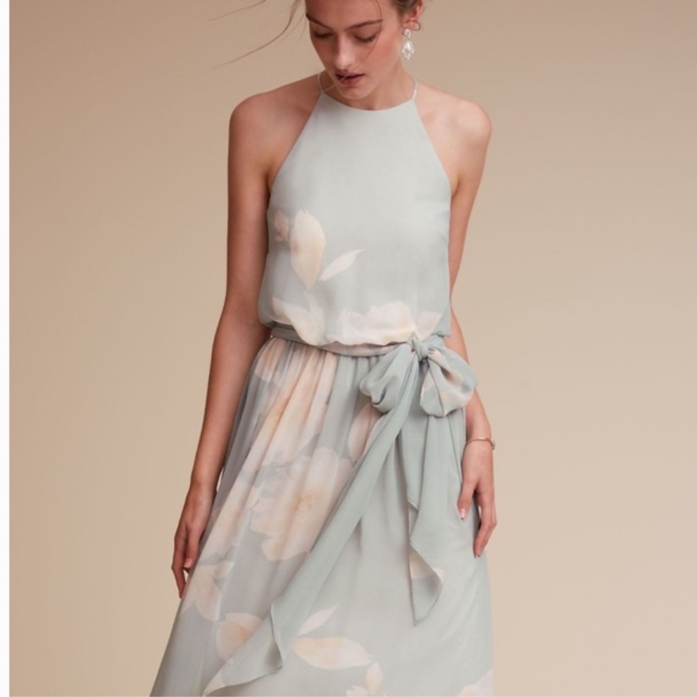 Donna Morgan Alana floral bridesmaid dress